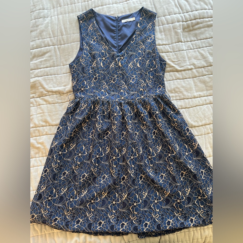 Hazel Blue Polyester Dress - Size M